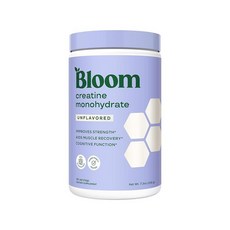Bloom Nutrition 과일 가루 분말 파우더 블룸 뉴트리션 크레아틴 모노하이드레이트 1회 제공량당 5g 미크로화된 근육 회복 지원 근력 지구력 운동 전후 섭취 가능 글루, 1개