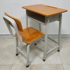 책상스툴 레트로 옛날 테이블 책걸상, 3_오렌지