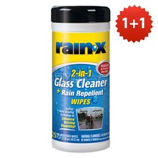 1+1 레인엑스 발수 티슈-25매 630022 유리세정제 발수코팅제 유막제거제