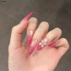 DFMEI 10片分碼手工輕奢設計師款ins純欲冰透爆閃蝴蝶可拆卸穿戴甲, 1個, JHA308-雲想衣裳:10片S碼(送工具包)