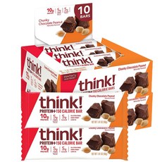 Think Thin Lean Protein & Fiber 高纖蛋白棒 40g 蛋白質 10g, 厚實的巧克力花生, 20個