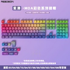 REDSON 聖誕主題鍵帽 PBT材質 MOA高度 128鍵, 1個, 紫潮鍵帽【MOA高度】鐳雕台灣注音