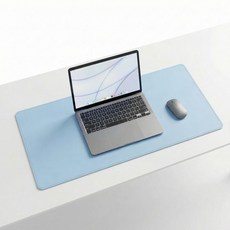 고즈넉 가죽 데스크 매트 마우스 책상 장패드 테이블 논슬립 와이드 방수, 스카이블루, 800x400, 1개, 스카이블루 M