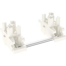 듀록 플레이트 마운트 스테빌라이저 V3 최소 와이어 흔들림을 위한 혁신적인 사전 클립 스템 2U 6.25U 7U 키보드 (V3 크림 골드 100 키트), DUROCK 100% 키트, V3 플레이트 크림 실버