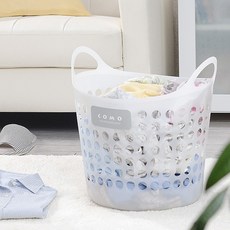 Inomata 주방 욕실 거실 다용도 빨래 바구니 COMO 27L, 그린