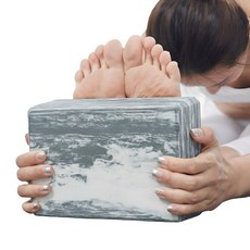 대한만물상 요가블럭 폼블럭 마블디자인 EVA소재 벽돌 다양한 컬러, 그레이, 1개