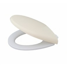 씨에스리빙 브리즈 솔리드 무소음 상부체결형 변기커버, 버터밀크, 1개