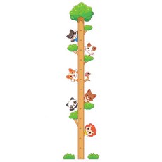 可愛動物身高壁貼, 可愛動物款(身高貼紙)