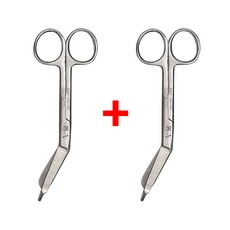 거즈 붕대 헝겊 가위 의료 실습용 간호사 병원 14cm 2p 네오널스, 2개