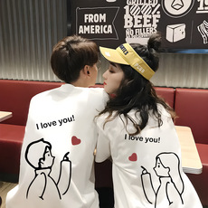 1+1 남녀공용 반팔 티셔츠 라운드티 빅사이즈 여름 커플룩 YMP2315