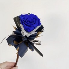 FLORA FLOWER 深藍色系單支玫瑰永生花束, 圖三,不加購提袋