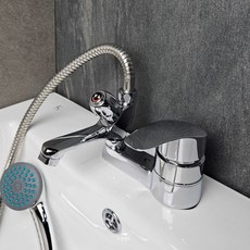 국산 세면대수전 샤워겸용 4인치수전 DRM-104, 1개