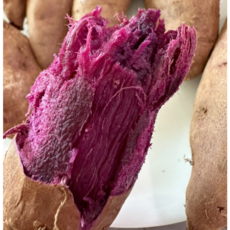 국산 산지직송 갓 수확한 햇 자색고구마 보라색 고구마, 1박스, 3kg 한입