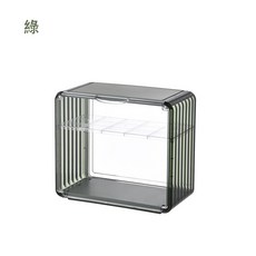 透明掀蓋式包包公仔收納展示櫃 多格分層防塵收納神器 綠色, 透明展示盒/綠色