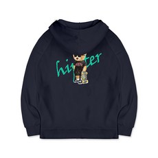 NEOZZANG TZU_042 特殊連帽拉鍊中性大碼連帽 T 恤