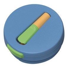 THERMOGUARD®樂唯鈦陶瓷跳跳杯專用彈跳吸管，透明安全材質，環保可重複使用，方便飲用, 【鈦跳杯專用】杯蓋-藍色跳色, 1個