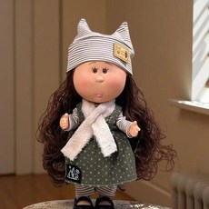 인기 감자인형 24cm 새해 선물 상자 소녀들 DIY 드레스업 장식품, 기본 의상 (인형 + 옷), 20. 그린 세트