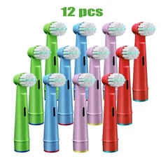 4/8/12/16개 교체용 칫솔 헤드 오랄-비 브라운 전문 호환 가능 브러시, 10 12 PCS color4