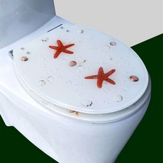 新品 樹脂子母馬桶蓋大人小孩兩用加厚型家用通用親子兒童坐便器蓋 副廠商品, 乳白海星-普通款-實心抗壓