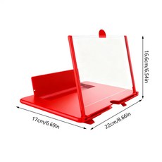 3D HD 휴대폰 확대경 노인을 위한 화면 데스크탑 앰프 영상 감상 영화 야간 가정 여행 휴식용, [01] Red
