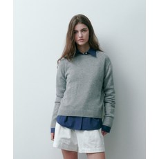 브랜드정품 솔트앤초콜릿 SALT AND CHOCOLATE 캐시미어 울 라운드 니트 라이트그레이 4W2246301 348922