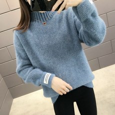 【梨卡】女裝 高領 針織 毛衣 長袖 雪尼爾 仿水貂絨 紅色毛衣 新年 過年【現貨24H】