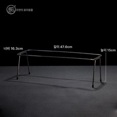 대형 음식 덮개 사각 함바 커버 식탁 뷔페 반찬 여닫이 투명 보온 밥상보 뚜껑, 1개, 1 6 - 15cm 단층 스틸 프레임 3칸포함