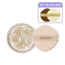 에이지20s 다이아 물광샷 팩트 26년형 리필+애플페이스 퍼프 1매, 21호 리필+애플페이스 퍼프 1매(랜덤), 1개