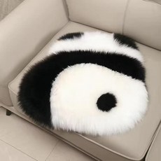 XMXZH 熊貓抱枕 澳洲純羊毛, 毛絨坐墊左