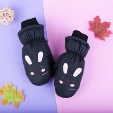 冬季兒童防凍必備 3-10歲冬季兒童包仔悶子並指加厚保暖防風防水玩雪卡通滑雪手套冬