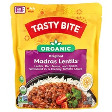 Tasty Bite 유기농 Maddras Lentils 마일드 285g(10온스), 1, 285g