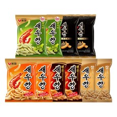 농심 새우깡 혼합 10개 (일반+매운+쌀+와사비+블랙 각 2개), 1세트, 804g