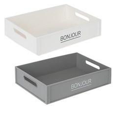 프랑코 레터링 바스켓 4호 (화이트/그레이), 그레이, 1개