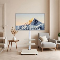 tv거치대 32~75인치 티비스탠드적용 이중 보강으로 도톰함 tv스탠드, 흰색