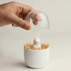 【QUALY】牙籤罐-共3款《WUZ屋子》環保收納禮品，創意造型牙籤筒，桌面收納好幫手，多款可選, 1個, 邦妮兔