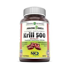 어메이징 뉴트리션 오메가 남극 크릴오일 500mg 120캡슐, 120정, 1개