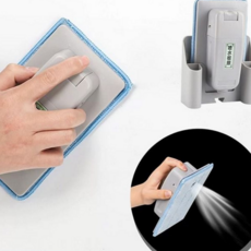 칠판 물 지우개 자석 극세사 스프레이 칠판 지우개 보드 받침대 유리 이물 청소 도구, 그레이-받침대형