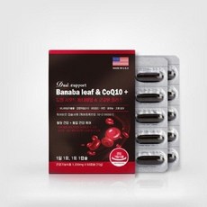 동신헬스케어 듀얼 서포트 바나바잎 코큐텐 플러스 1200mg x 60캡슐 케어 혈압감 소 복합기능성