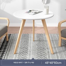 원형 소형 사이드 테이블 거실 베란다 소파 옆 미니멀 티테이블, 3_화이트48x60cm단층수납장