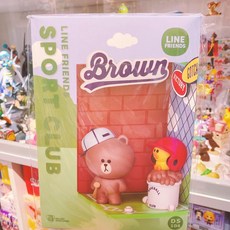 【Wenwens】現貨 正版 夢精選 LINE FRIENDS 熊大 公仔 熊大 棒球 莎莉 運動 玩具公仔, 1個