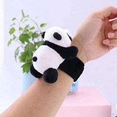 無品牌 毛絨玩具手環 啪啪圈 動物玩偶, 1個, 熊貓手環,新款