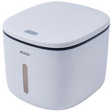 【ECOCO】意可可簡約自動開蓋米桶 雜糧收納盒 防蟲防潮 密封米桶 儲米箱 飼料桶 乾糧桶 密封罐 儲米箱 食品收納罐, 1個, E2203簡約自動開蓋米桶-黑色