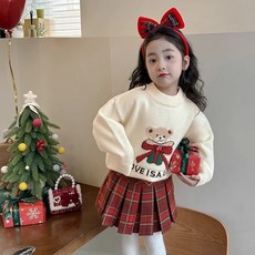 賣場優選新款可愛童裝女童毛衣女童毛衣2025秋冬新款聖誕打底衫春秋冬裝2025新款兒童冬季洋氣潮