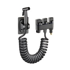 槍灰色五件套角閥套裝 一進三出全銅三控角閥 3米伸縮管, 1個