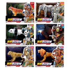 12000동물변신로봇 사자.코끼리.펭귄.호랑이.표범.독수리 선택가능, 1개, 호랑이