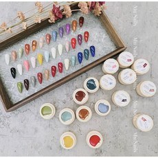 墨蘭迪宮廷色調 固態罐裝膠套組 36色美甲凝膠, 1個, 36色套組罐裝膠 (附色卡)