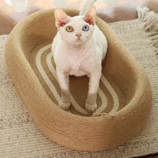 MEOW 고양이스크래쳐 사이잘삼 움푹원형 스크래처, 1개, 움푹원형스크래쳐