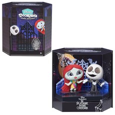 Disney Doorables Grand Entrance 7.6cm(3인치) 수집용 미키 마우스 2피스 세트 만 5세 이상 아동용 장난감 Just Play 아마존 독점, 잭 스켈링턴과 샐리