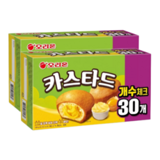 오리온 카스타드 실속형 대용량 30개입 X 2개 오리온 카스타드 실속형 대용량 30개입 690g X 2개, 오리온 카스타드 690g (30개입) x 2개