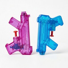 미니 기관단총 물총 35ml 2개입 핑크 블루 세트 어린이 물놀이 완구, 1세트, 핑크,블루